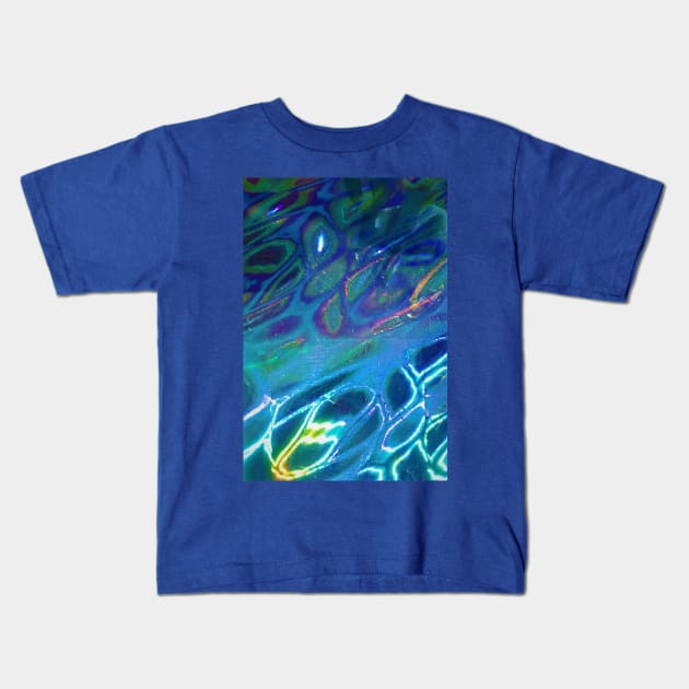 Iridescent Holographic Paper Kids T-Shirt by Fitra Design